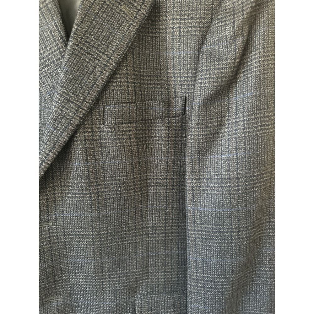Gianfranco Ruffini 2-Button 100% Lambswool Sport‎ Coat Mens 46 R Houndstooth - Picture 2 of 8